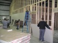 12-18-2004 The 1'st of two layers of sheetrock on the end of the gym (Fire barrier) * 2592 x 1944 * (1.32MB)